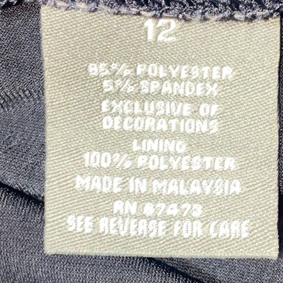 Taylor Black Peplum Dress with side tie from Nordstroms Size 12 - Picture 3 of 4